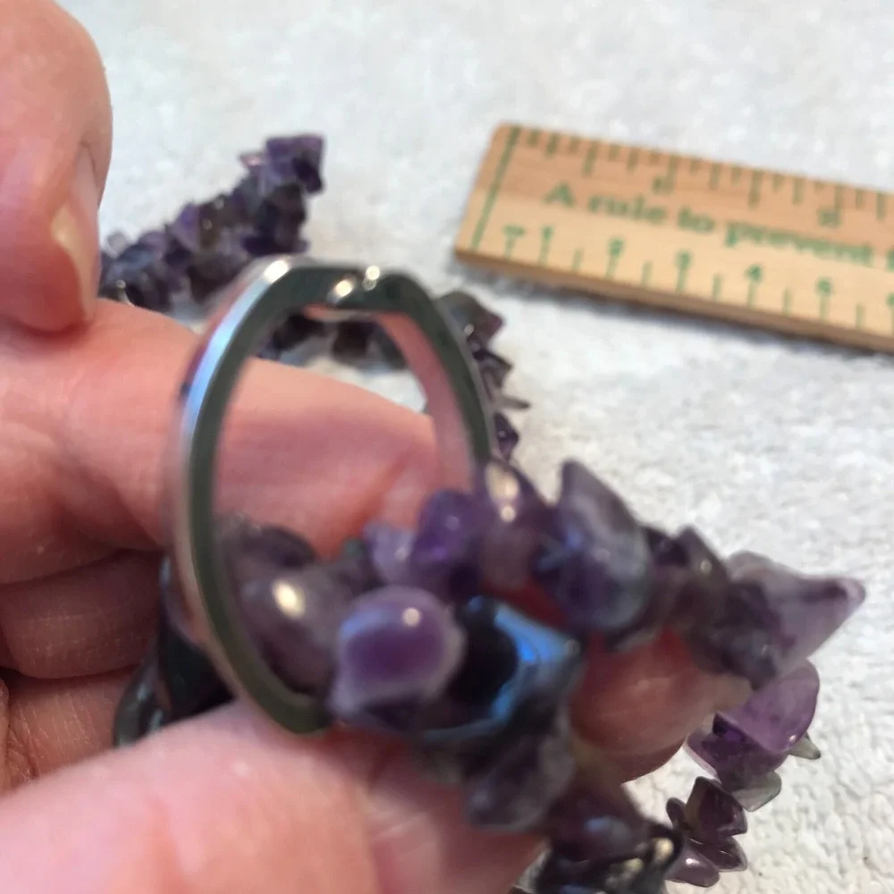 Avon 2006 Semi-Prercious‎ Chip Necklace Amethyst